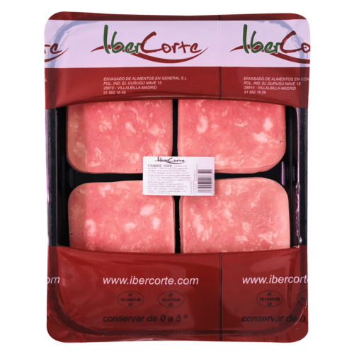 Bandeja de fiambre de york loncheada y envasada en atmósfera protectora.<br>Formatos de 500 grs 1 kg y 2 kg